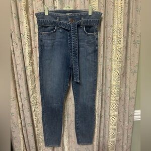 Alice + Olivia Good Wrap Waist High Rise Skinny Jeans Naughty But Nice Size 32